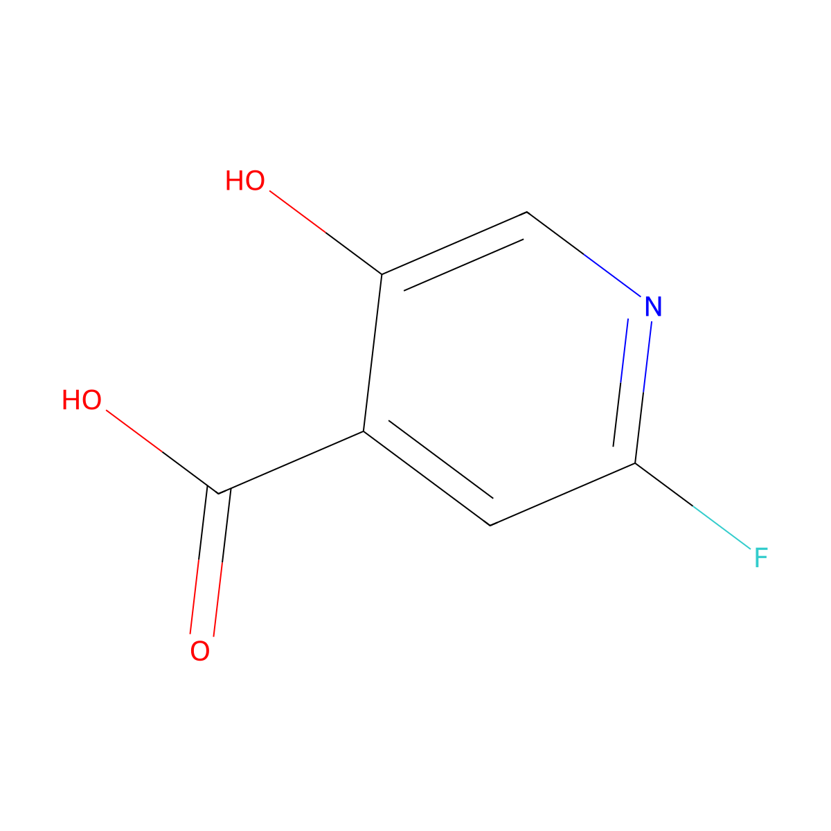 2-Fluoro-5-hydroxyisonicotinic acid molecular structure, CAS 1211515-83-1