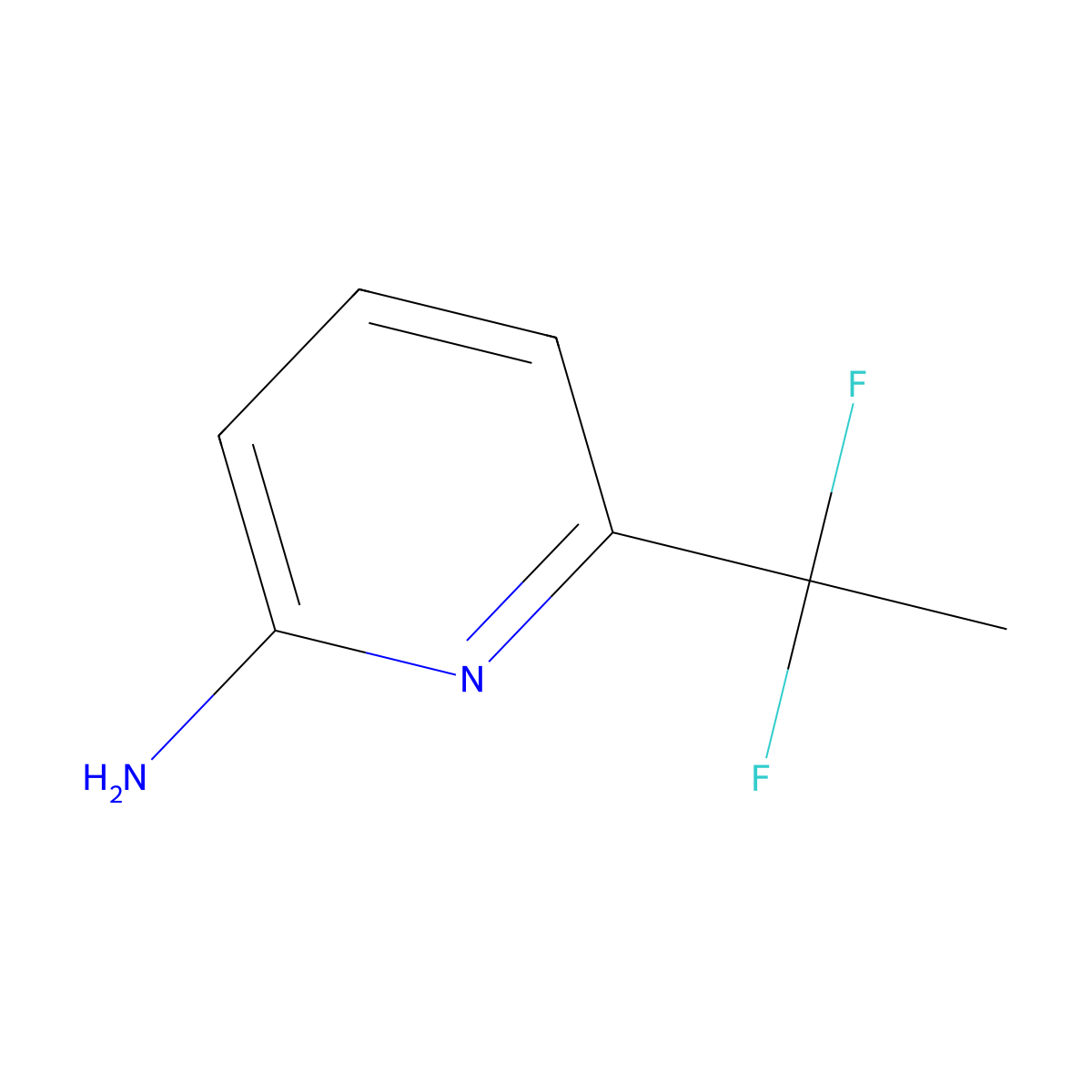 6-(1,1-Difluoroethyl)pyridin-2-amine molecular structure, CAS 1211515-86-4