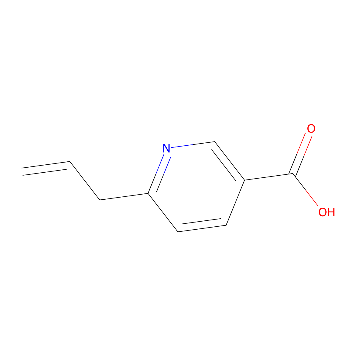 6-(Prop-2-EN-1-YL)pyridine-3-carboxylic acid molecular structure, CAS 1211515-97-7