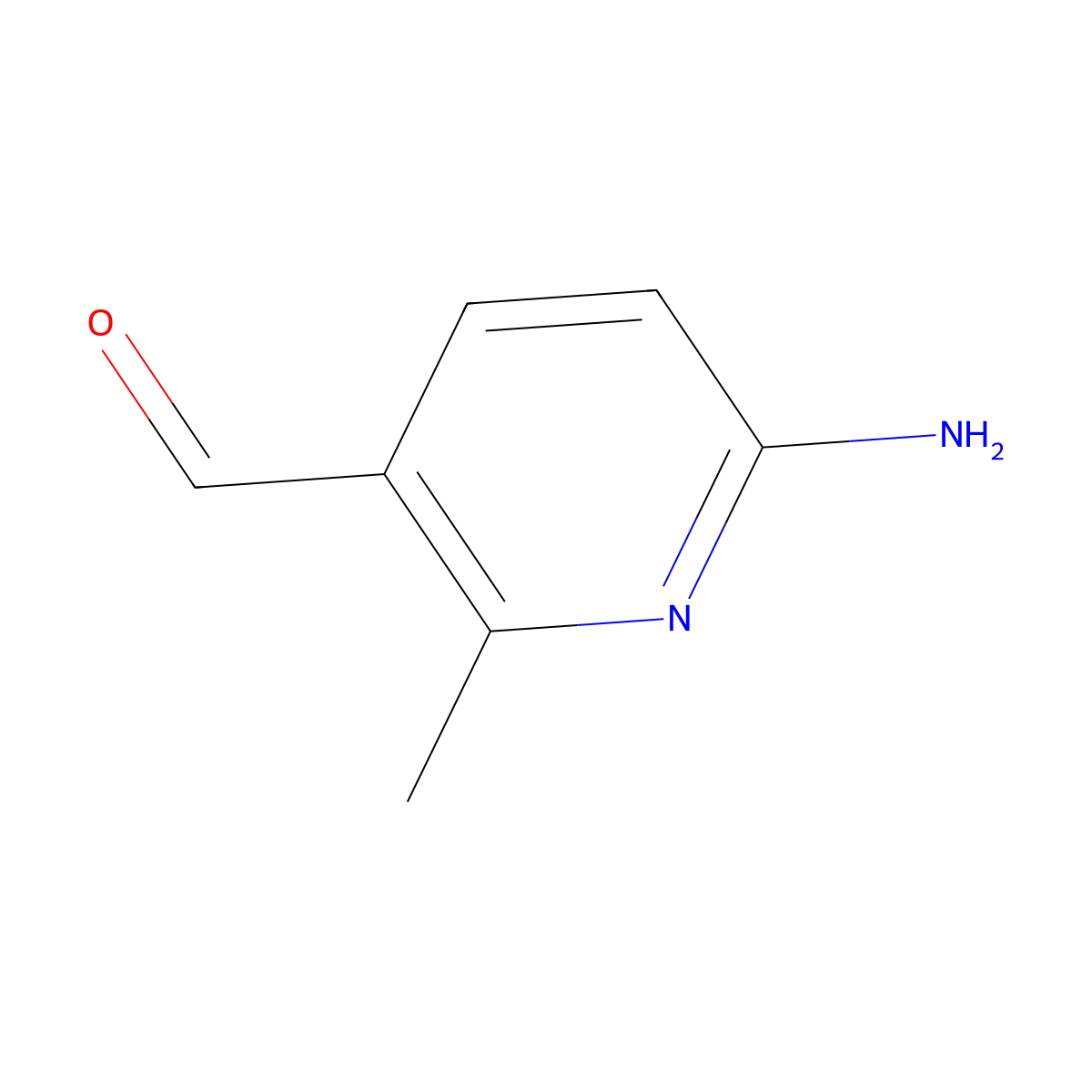 6-Amino-2-methylnicotinaldehyde molecular structure, CAS 1211516-02-7