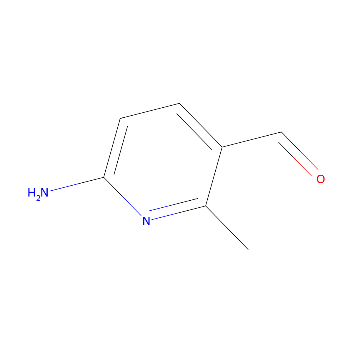 6-Amino-2-methylnicotinaldehyde molecular structure, CAS 1211516-02-7