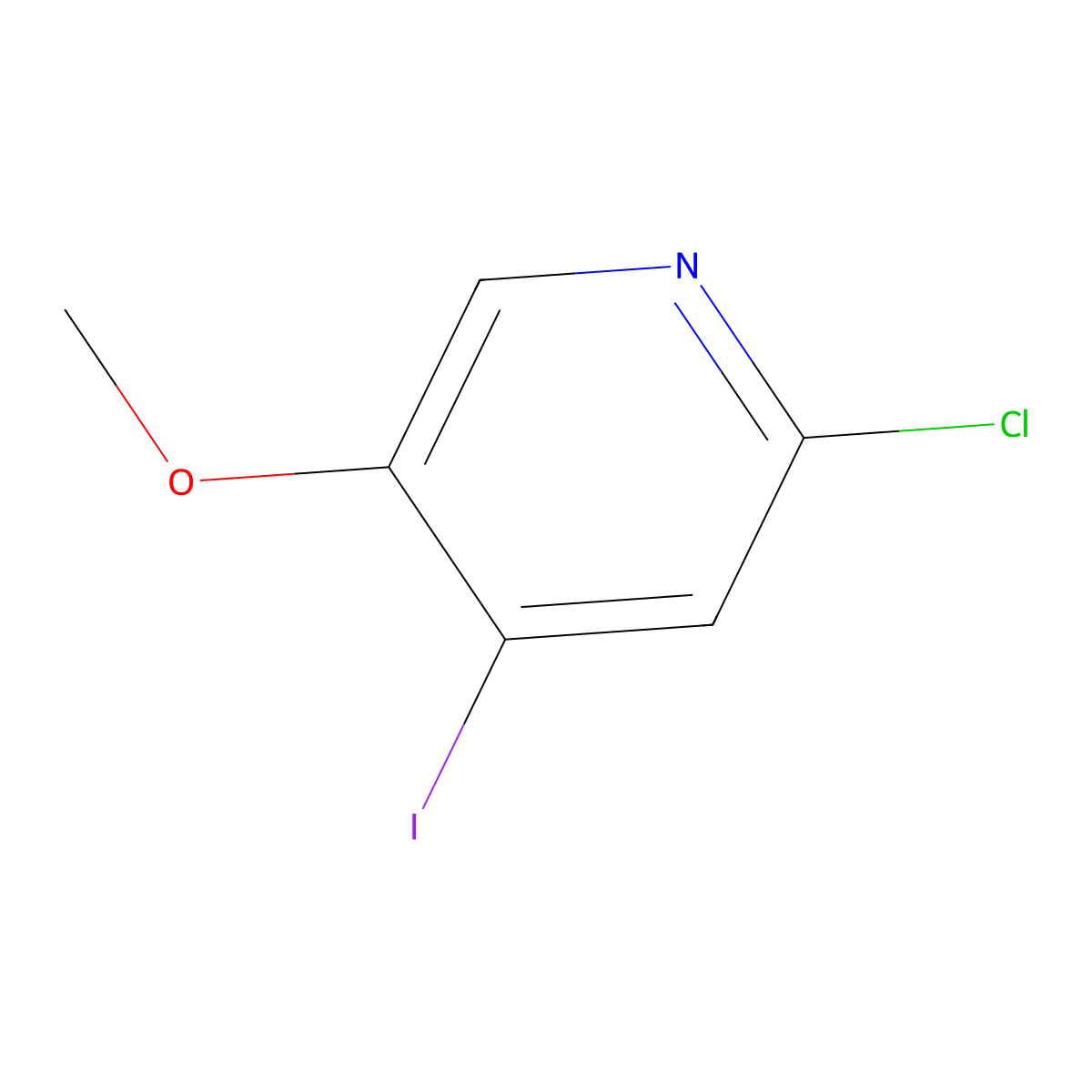 2-Chloro-4-iodo-5-methoxypyridine molecular structure, CAS 1211516-07-2