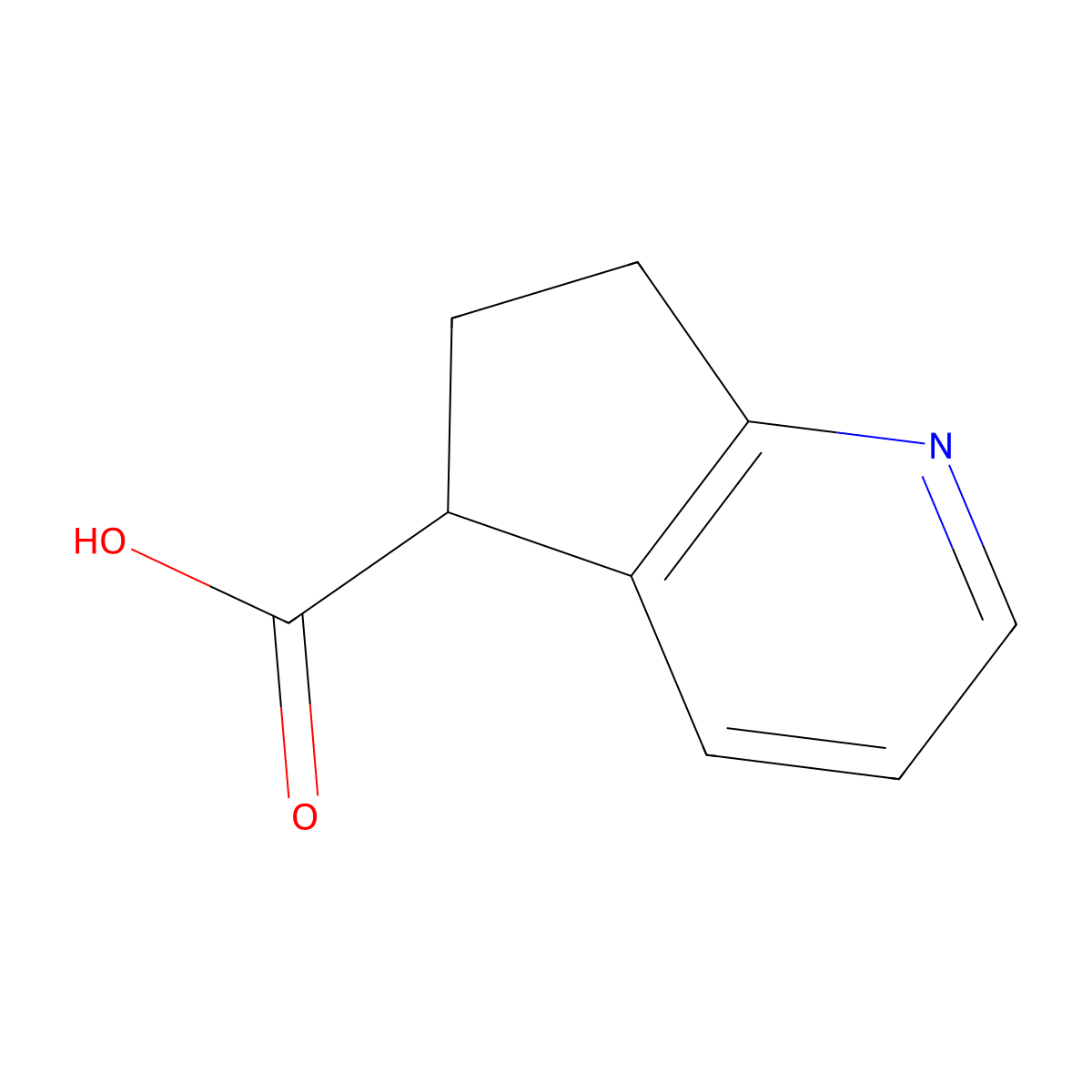 6,7-Dihydro-5H-cyclopenta[b]pyridine-5-carboxylic acid molecular structure, CAS 1211516-10-7