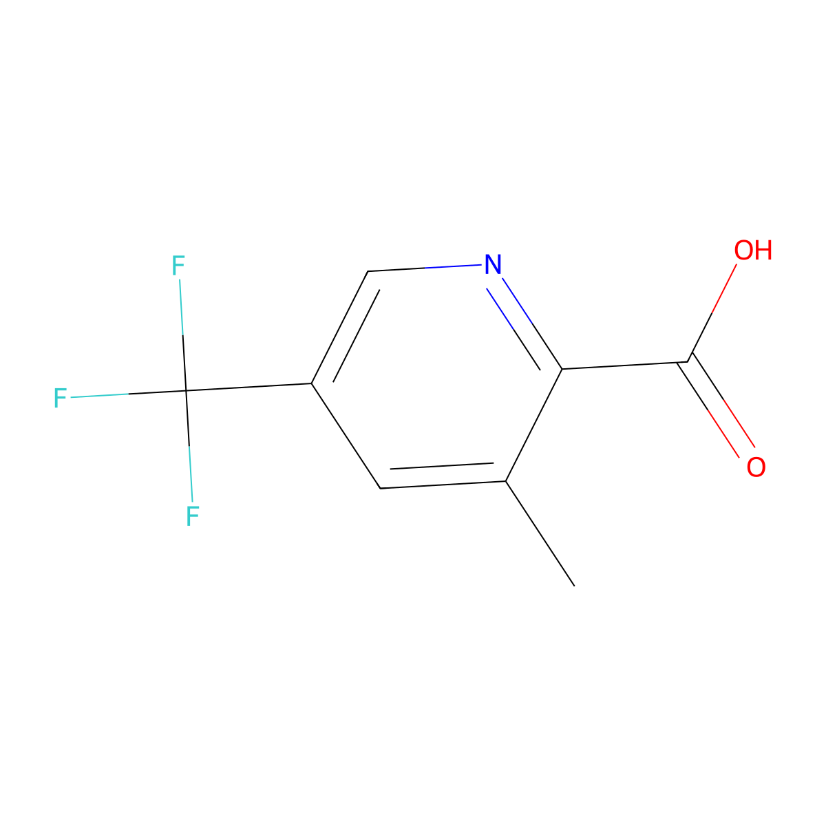 3-Methyl-5-(trifluoromethyl)picolinic acid molecular structure, CAS 1211516-17-4