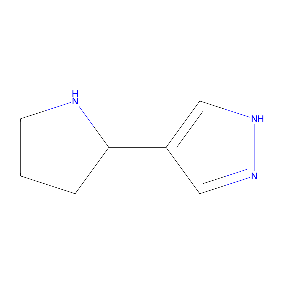 4-(pyrrolidin-2-yl)-1H-pyrazole molecular structure, CAS 1211516-44-7