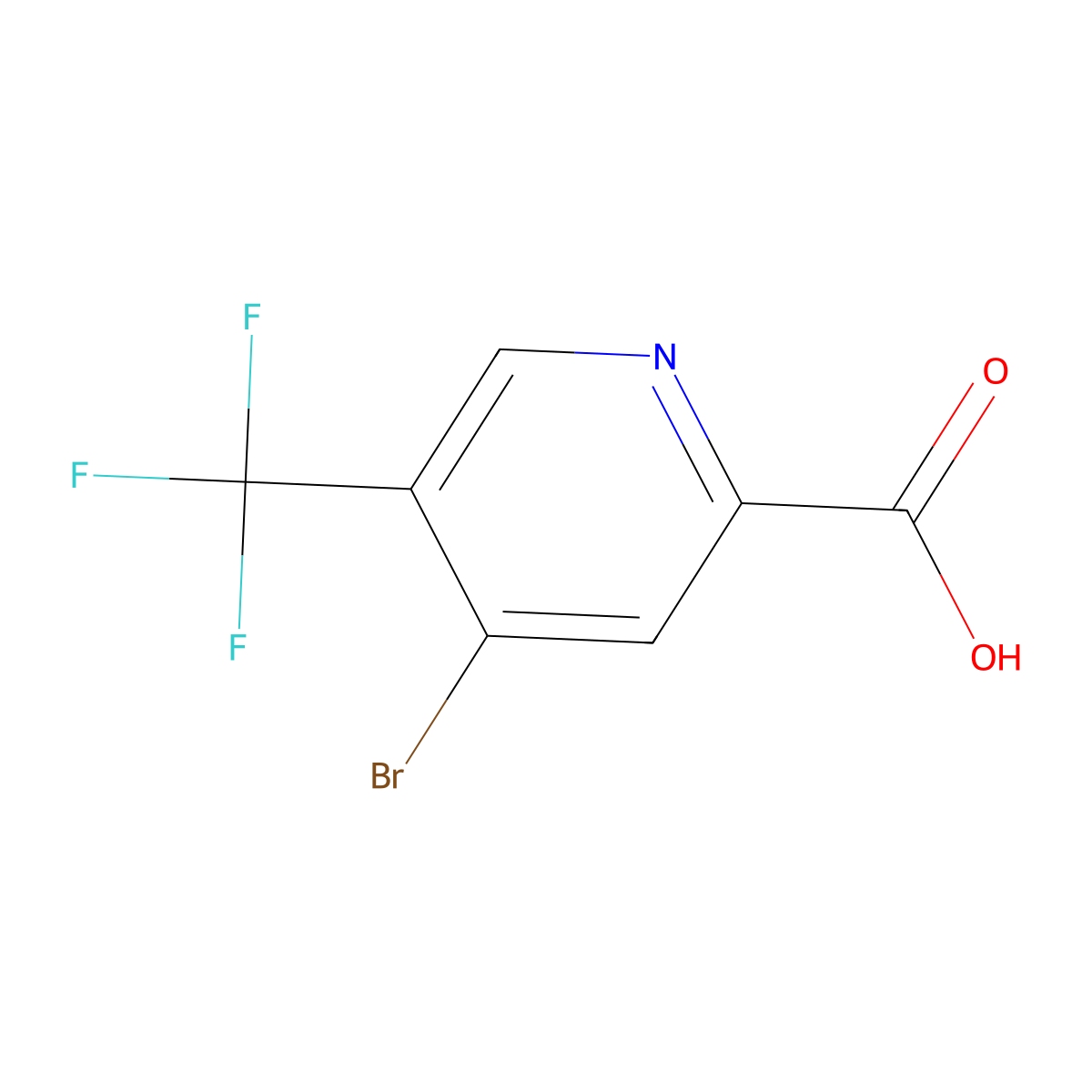 4-Bromo-5-(trifluoromethyl)picolinic acid molecular structure, CAS 1211516-48-1
