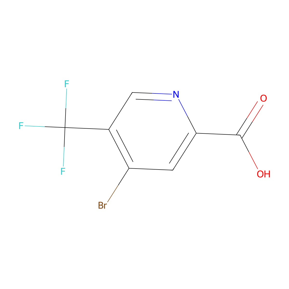 4-Bromo-5-(trifluoromethyl)picolinic acid molecular structure, CAS 1211516-48-1