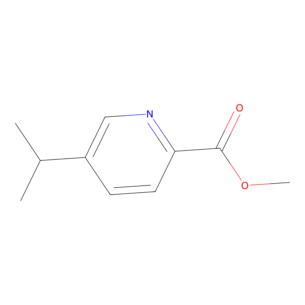 Methyl 5-(propan-2-yl)pyridine-2-carboxylate molecular structure, CAS 1211516-97-0