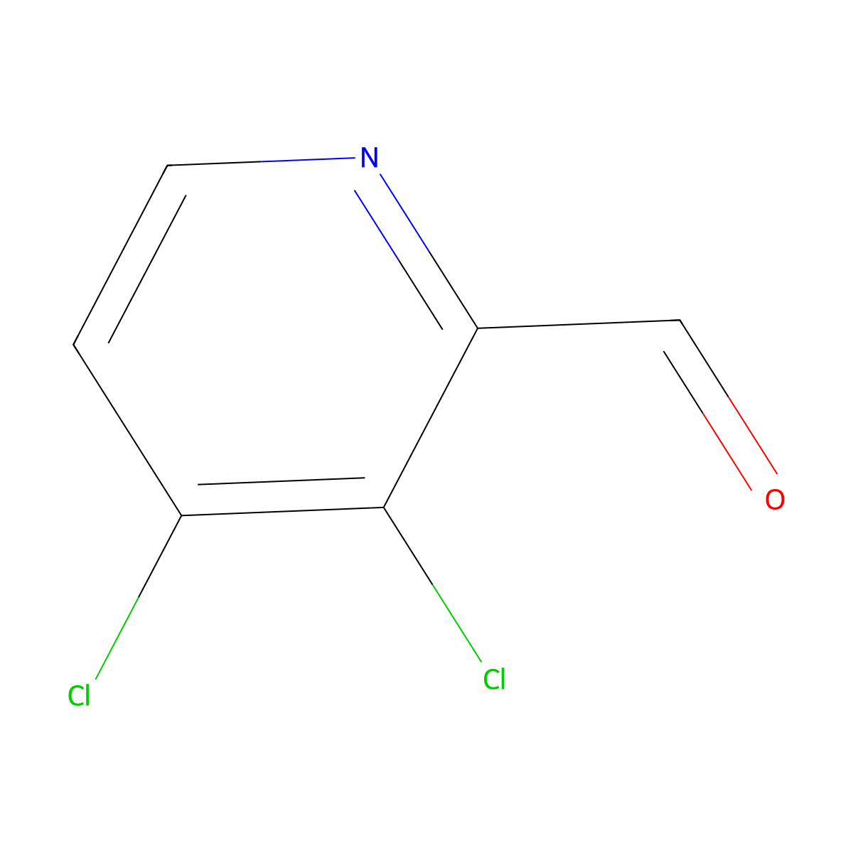 3,4-Dichloropyridine-2-carbaldehyde molecular structure, CAS 1211517-04-2
