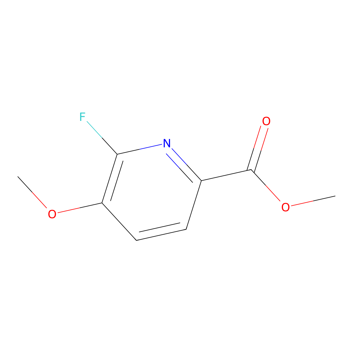 Methyl 6-fluoro-5-methoxypicolinate molecular structure, CAS 1211517-09-7