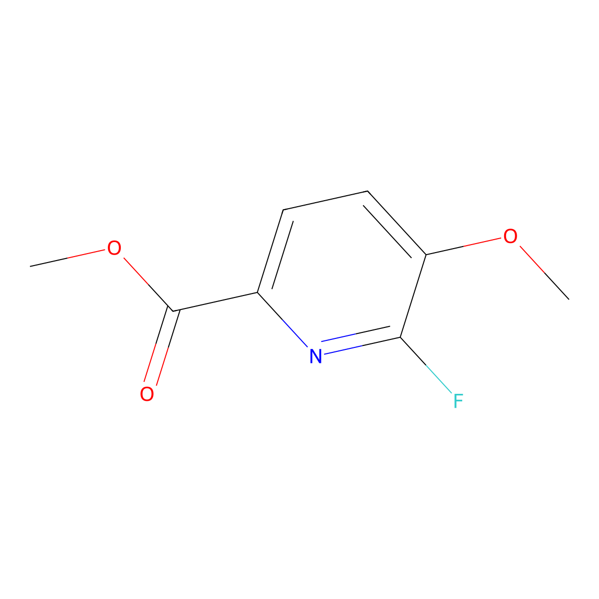 Methyl 6-fluoro-5-methoxypicolinate molecular structure, CAS 1211517-09-7
