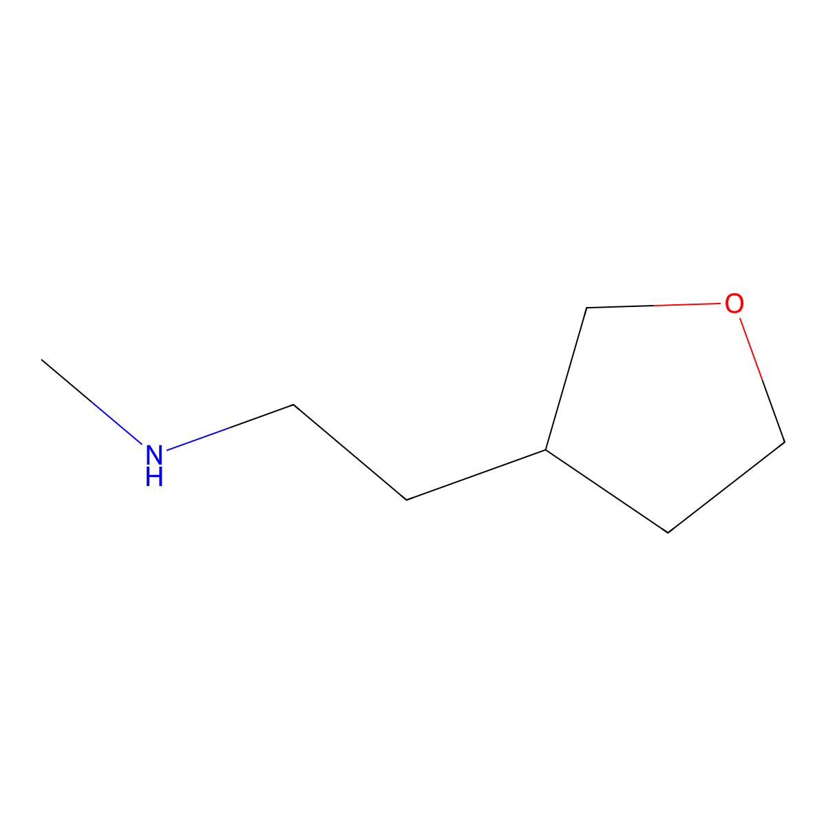 N-methyl-2-(tetrahydrofuran-3-yl)ethan-1-amine molecular structure, CAS 1211517-15-5