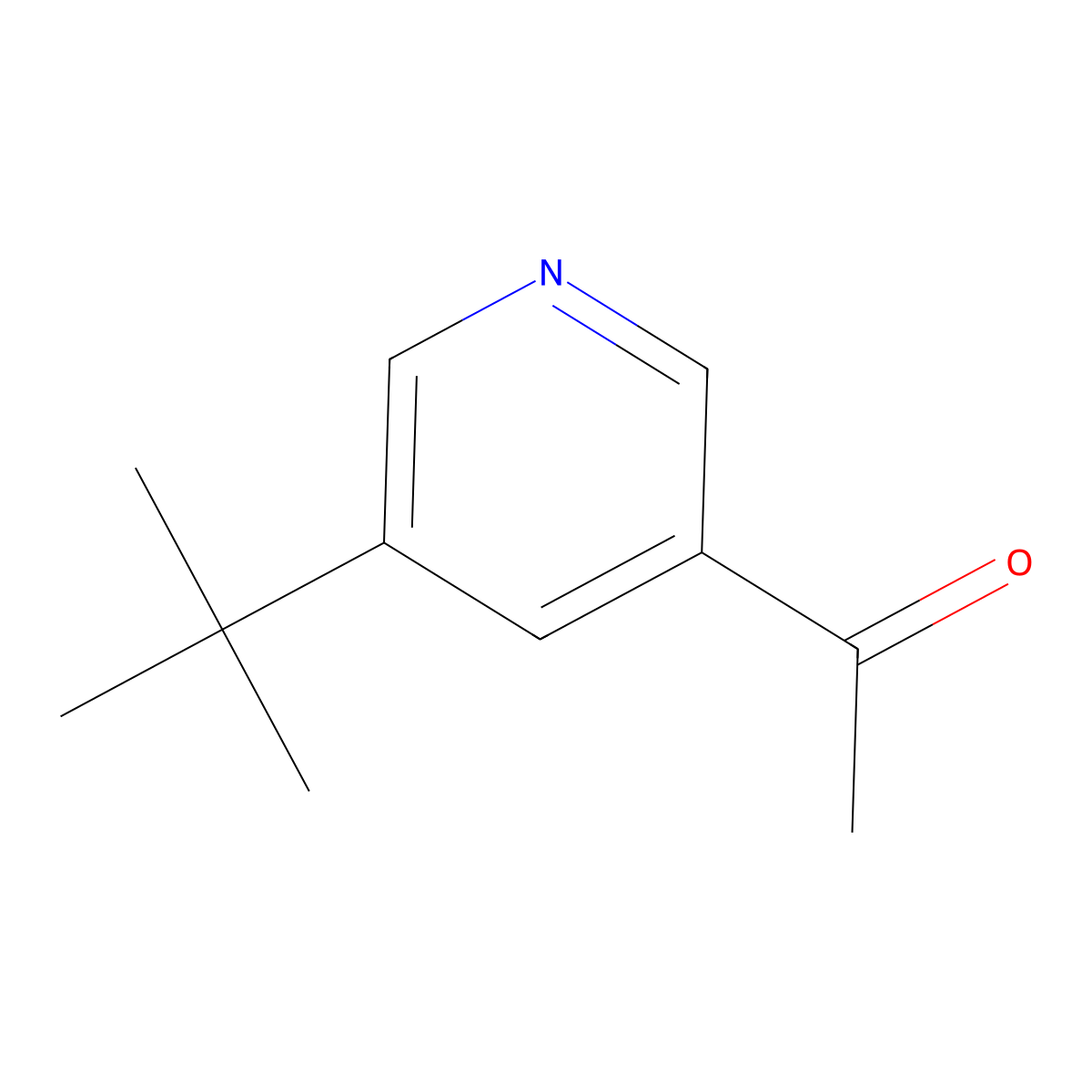 1-(5-(tert-Butyl)pyridin-3-yl)ethanone molecular structure, CAS 1211517-63-3