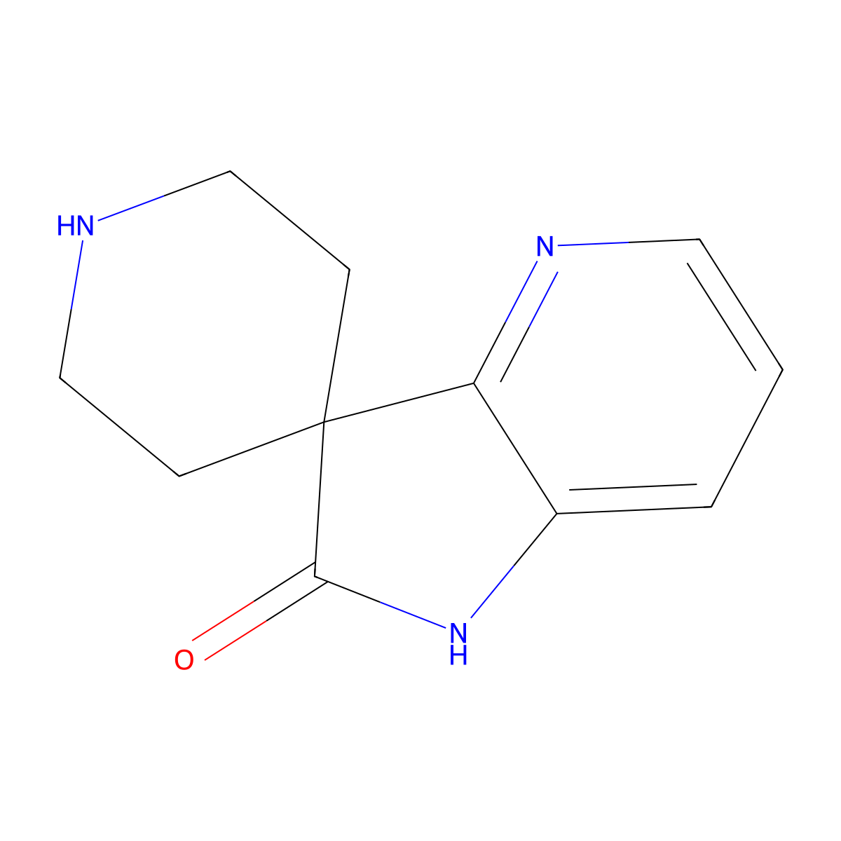 Spiro[piperidine-4,3'-pyrrolo[3,2-b]pyridin]-2'(1'H)-one molecular structure, CAS 1211517-65-5