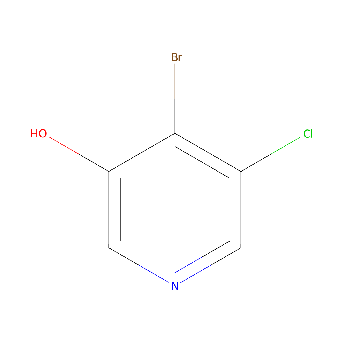 4-Bromo-5-chloropyridin-3-ol molecular structure, CAS 1211517-85-9
