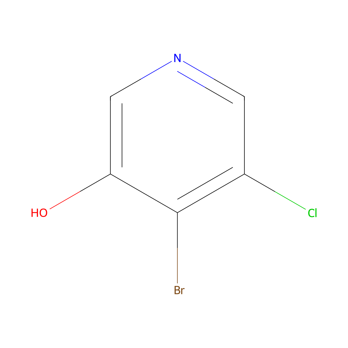 4-Bromo-5-chloropyridin-3-ol molecular structure, CAS 1211517-85-9