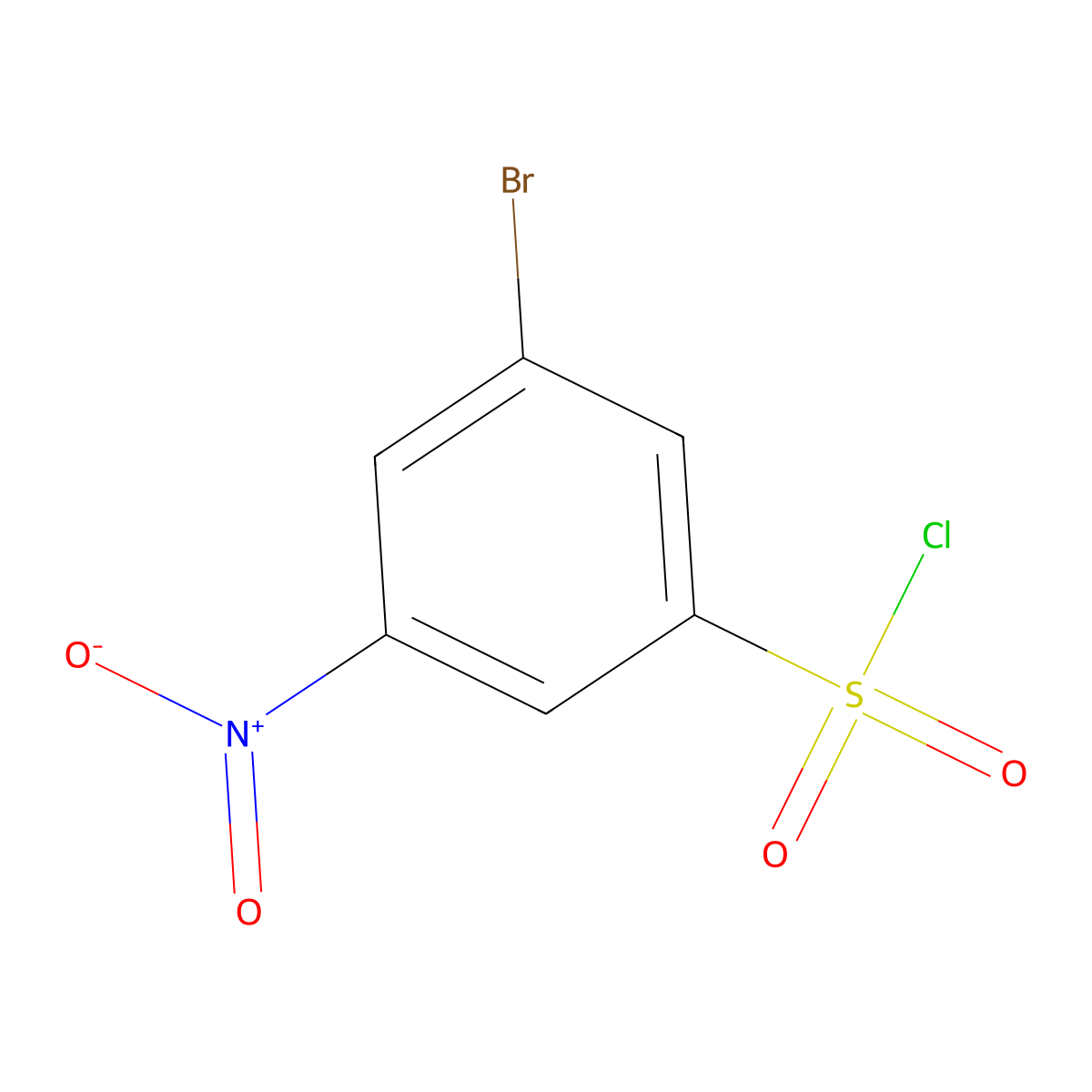 3-Bromo-5-nitrobenzene-1-sulfonyl chloride molecular structure, CAS 1211517-87-1