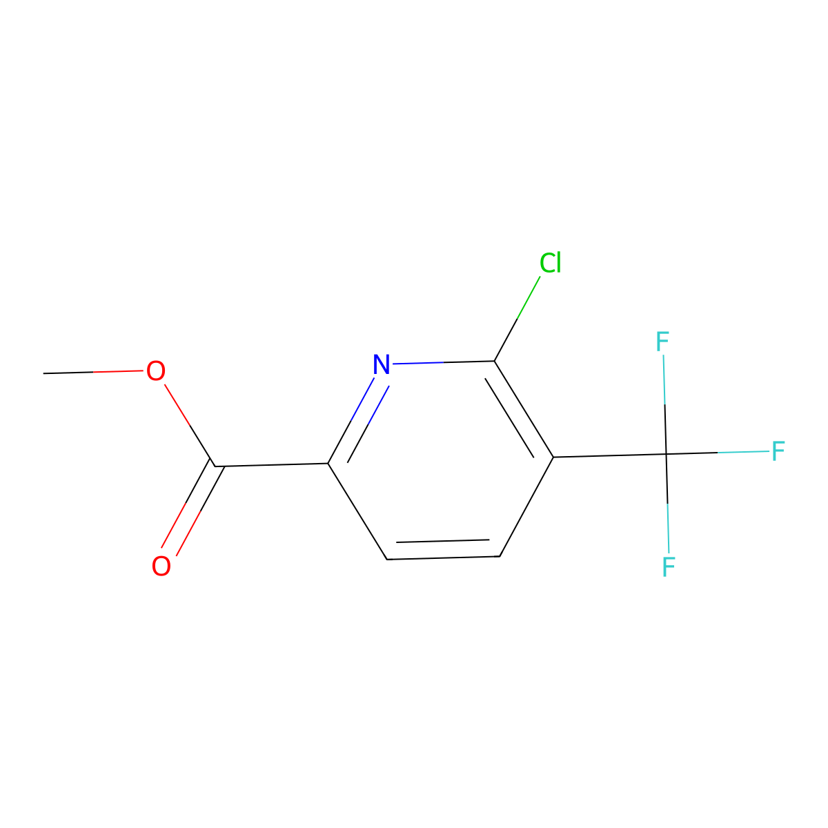 Methyl 6-chloro-5-(trifluoromethyl)picolinate molecular structure, CAS 1211518-35-2
