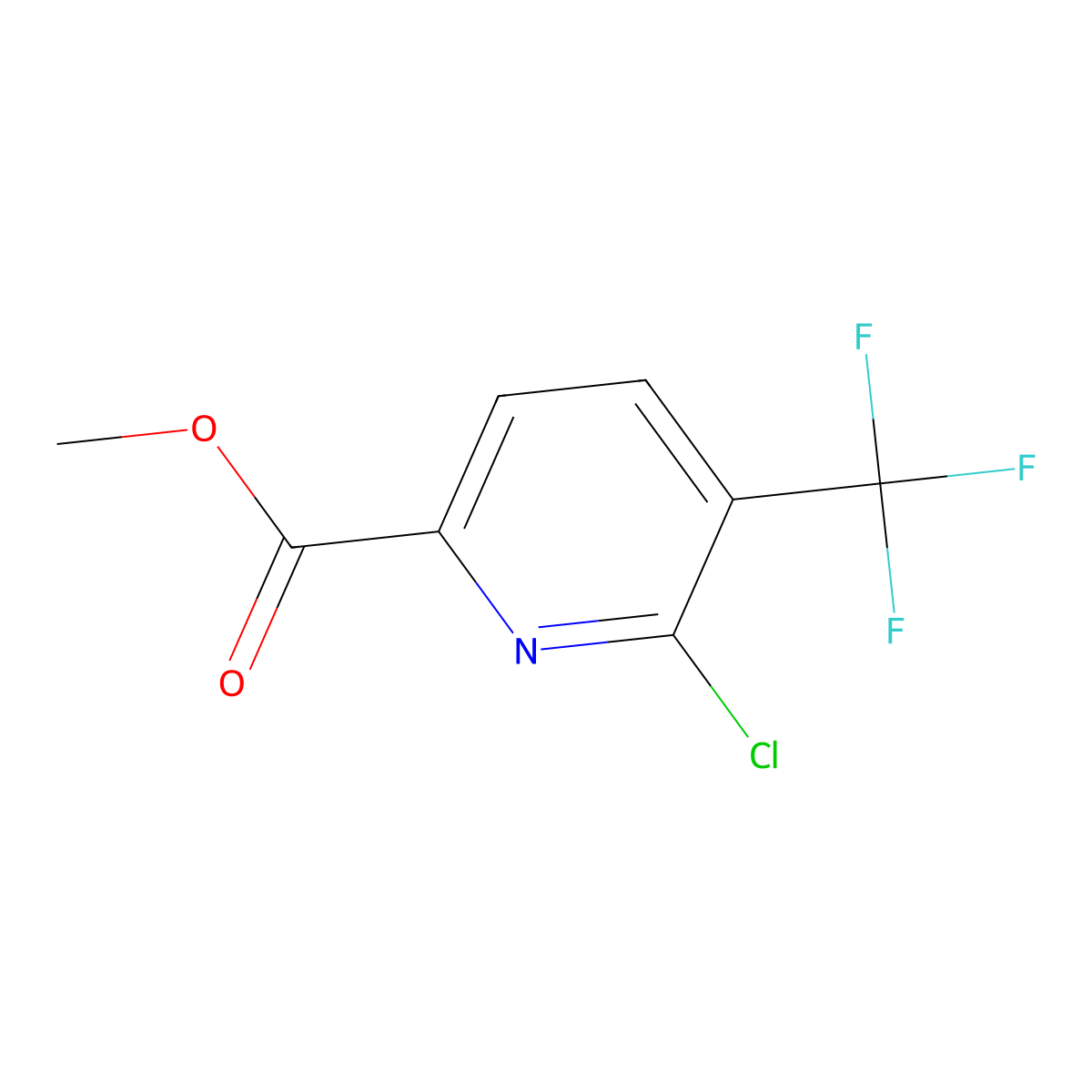 Methyl 6-chloro-5-(trifluoromethyl)picolinate molecular structure, CAS 1211518-35-2