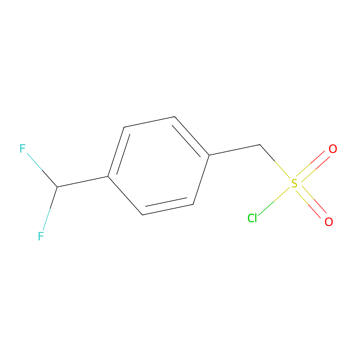 [4-(Difluoromethyl)phenyl]methanesulfonyl chloride molecular structure, CAS 1211518-37-4