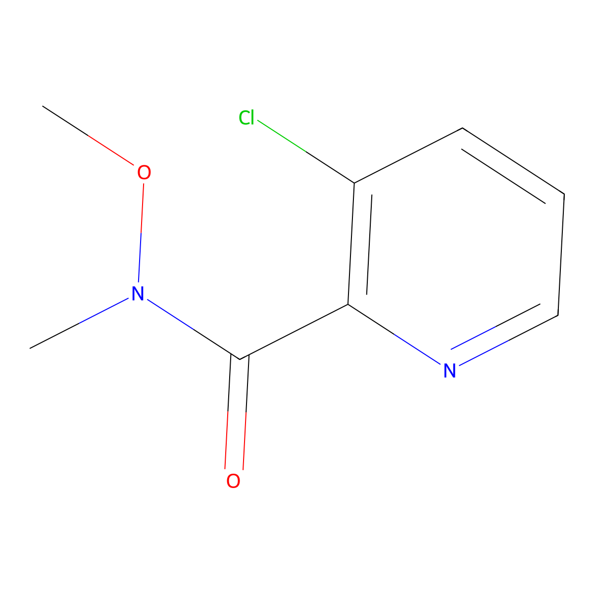 3-Chloro-N-methoxy-N-methylpicolinamide molecular structure, CAS 1211518-41-0