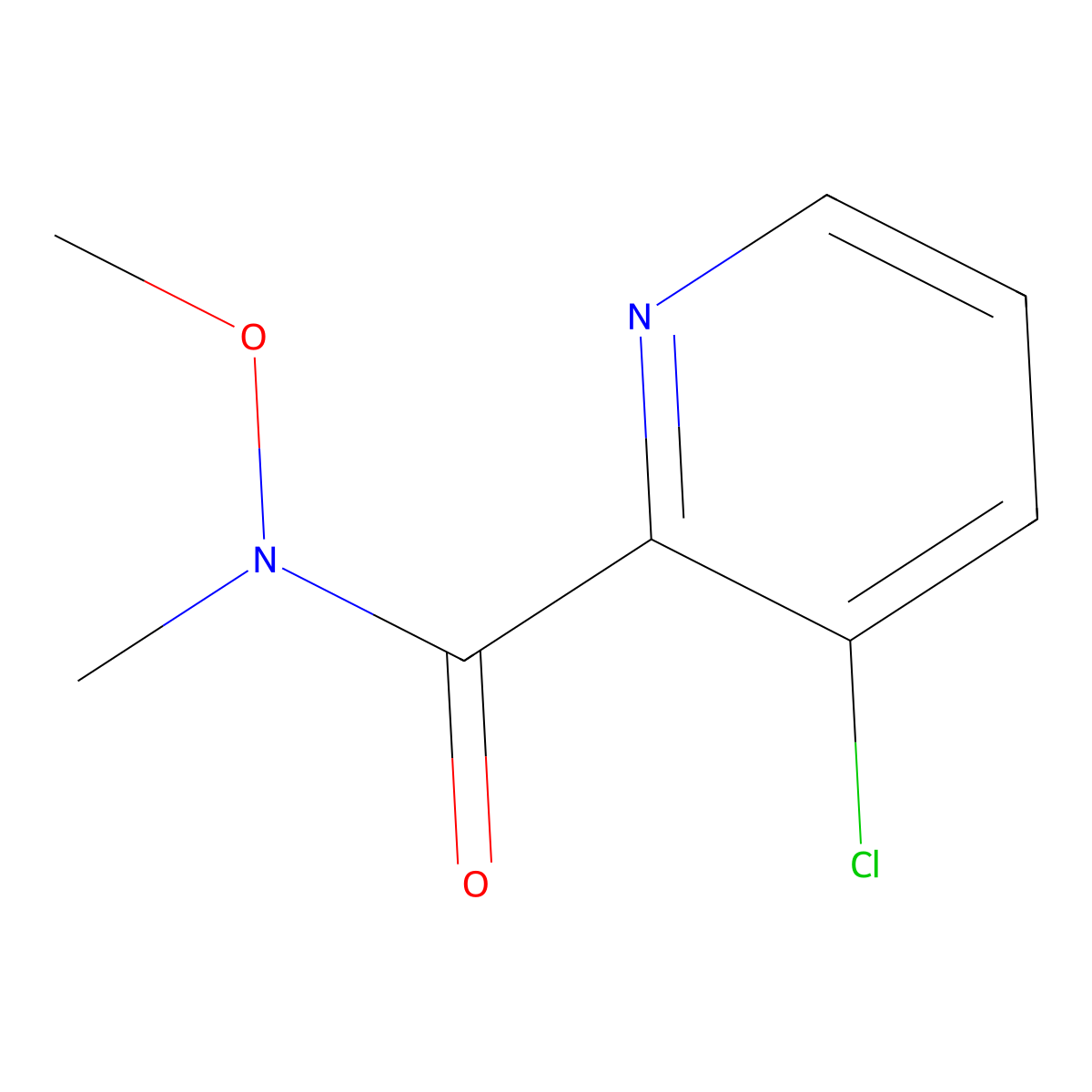 3-Chloro-N-methoxy-N-methylpicolinamide molecular structure, CAS 1211518-41-0