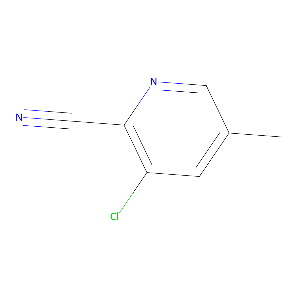 3-Chloro-5-methylpicolinonitrile molecular structure, CAS 1211518-69-2