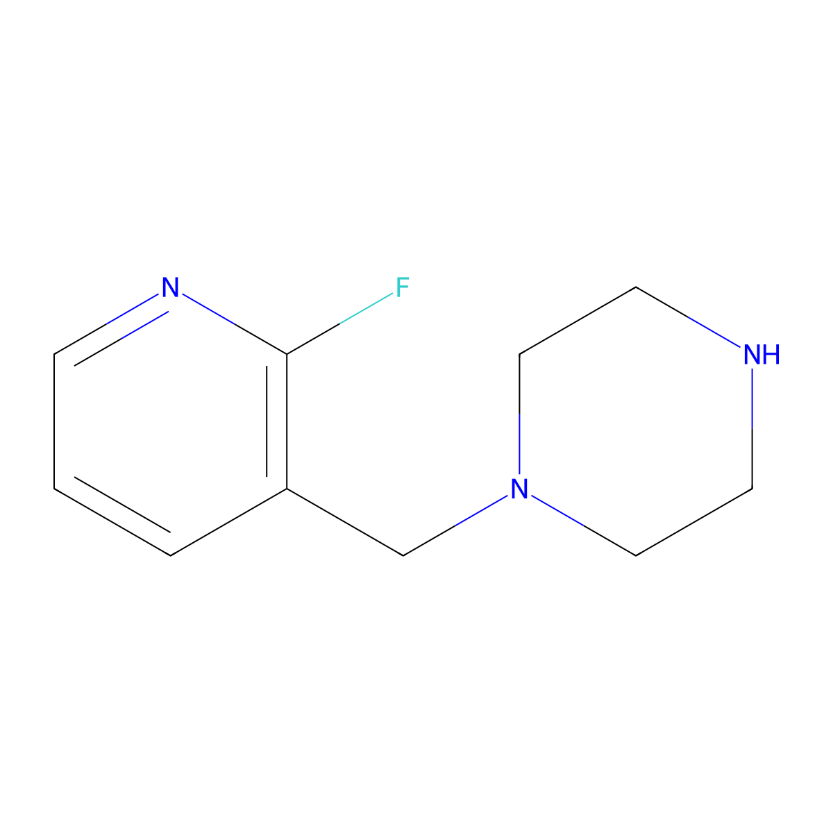 1-[(2-Fluoropyridin-3-YL)methyl]piperazine molecular structure, CAS 1211518-97-6