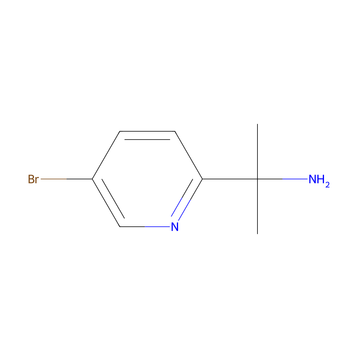 2-(5-Bromopyridin-2-yl)propan-2-amine molecular structure, CAS 1211518-99-8