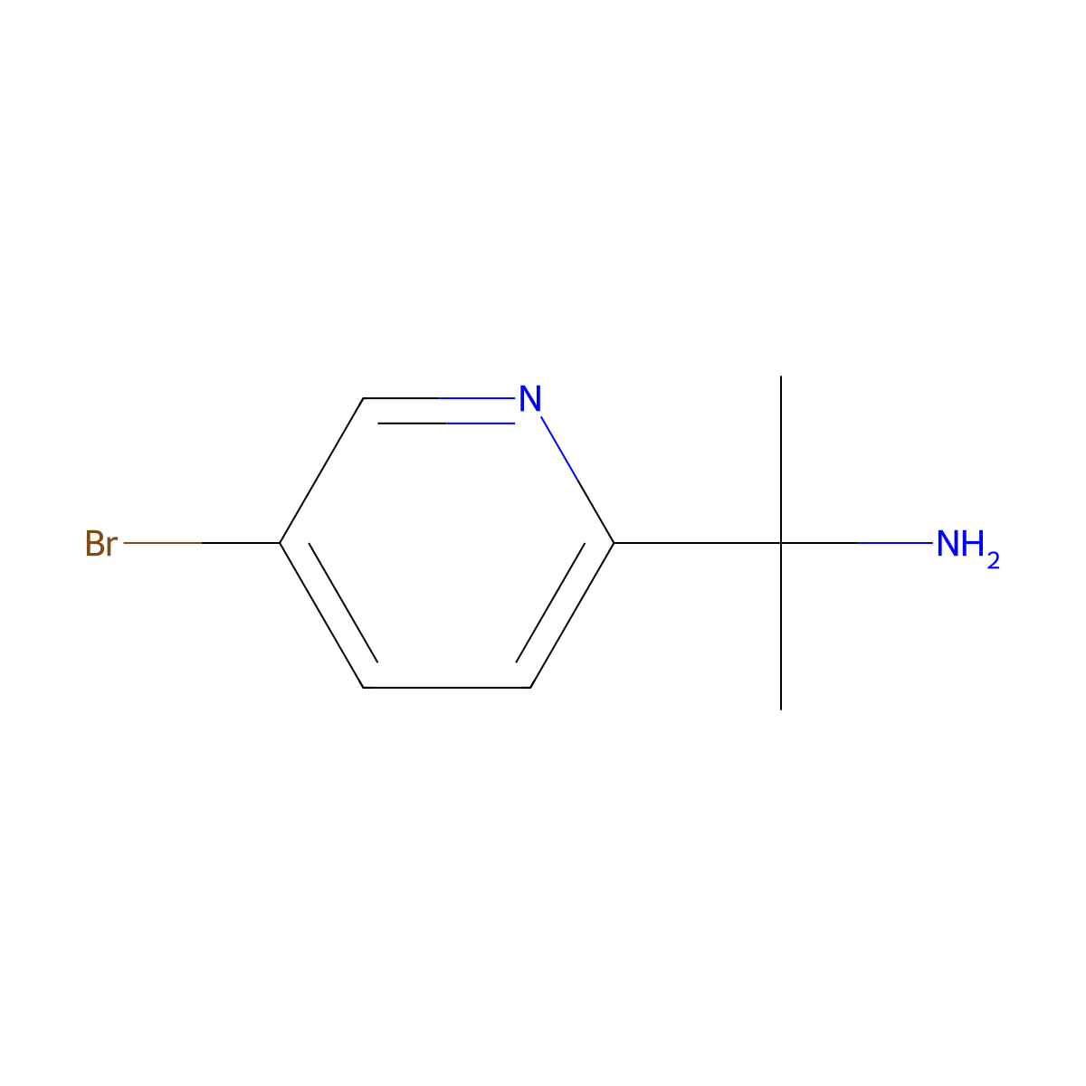 2-(5-Bromopyridin-2-yl)propan-2-amine molecular structure, CAS 1211518-99-8