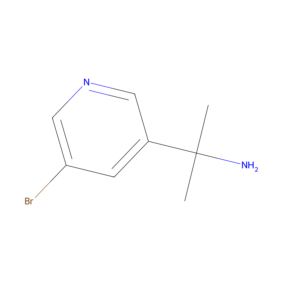 2-(5-Bromopyridin-3-YL)propan-2-amine molecular structure, CAS 1211519-20-8
