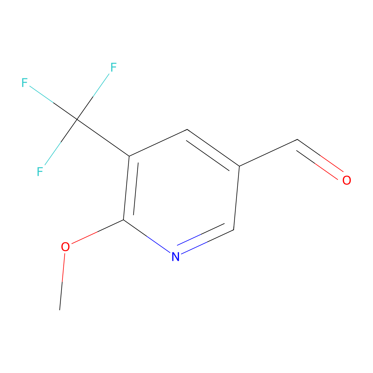 6-Methoxy-5-(trifluoromethyl)nicotinaldehyde molecular structure, CAS 1211519-38-8