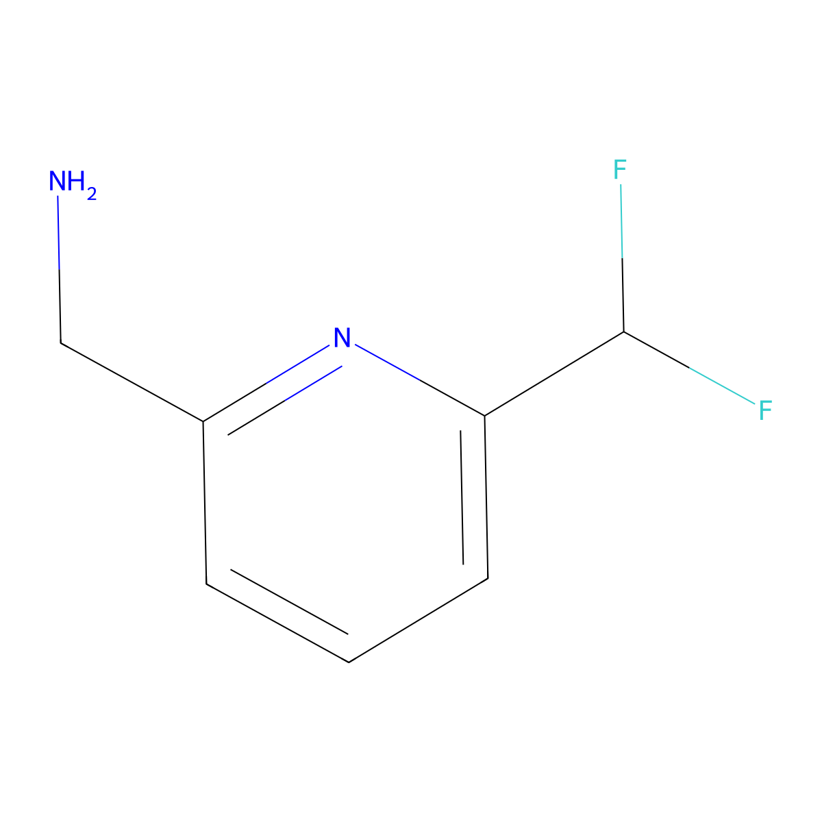 (6-(Difluoromethyl)pyridin-2-YL)methanamine molecular structure, CAS 1211519-39-9