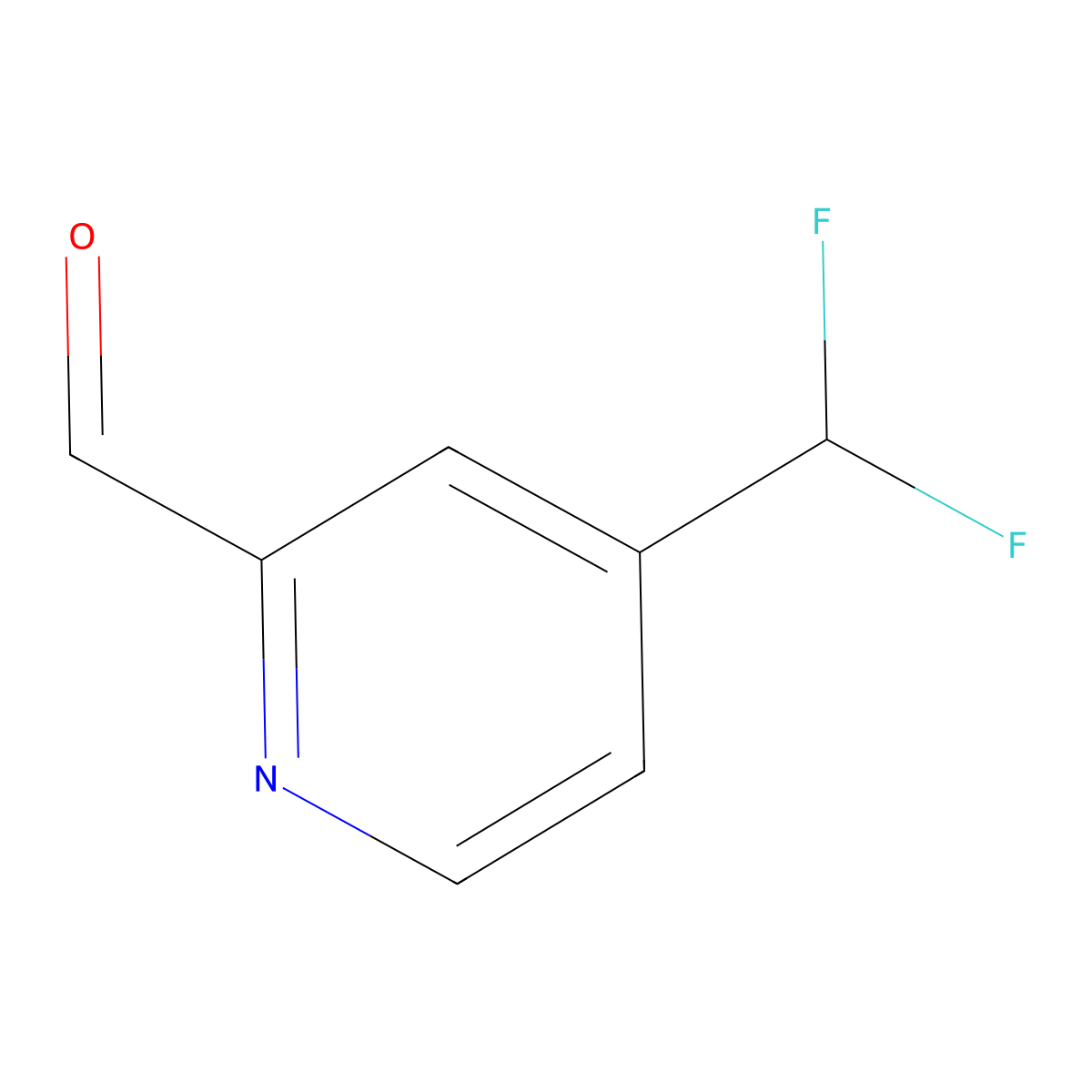 4-(Difluoromethyl)pyridine-2-carbaldehyde molecular structure, CAS 1211519-47-9