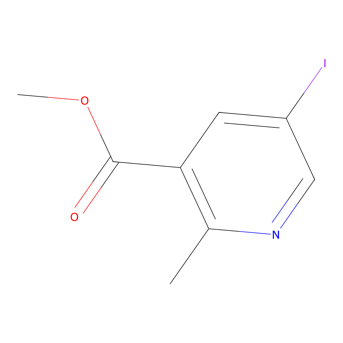 Methyl 5-iodo-2-methylnicotinate molecular structure, CAS 1211519-61-7
