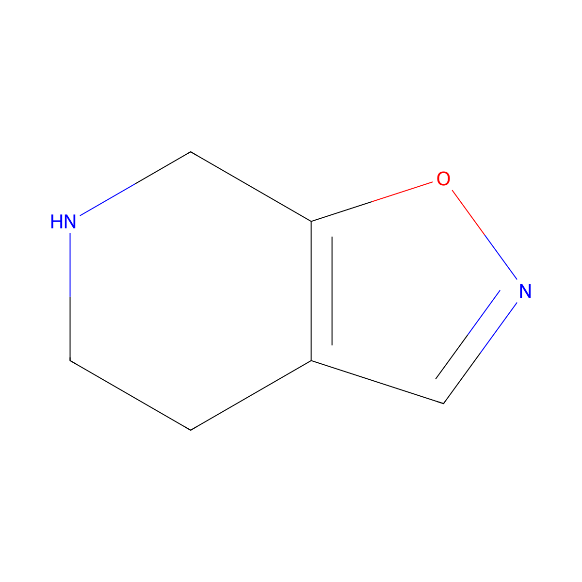 4,5,6,7-Tetrahydroisoxazolo[5,4-c]pyridine molecular structure, CAS 1211519-64-0
