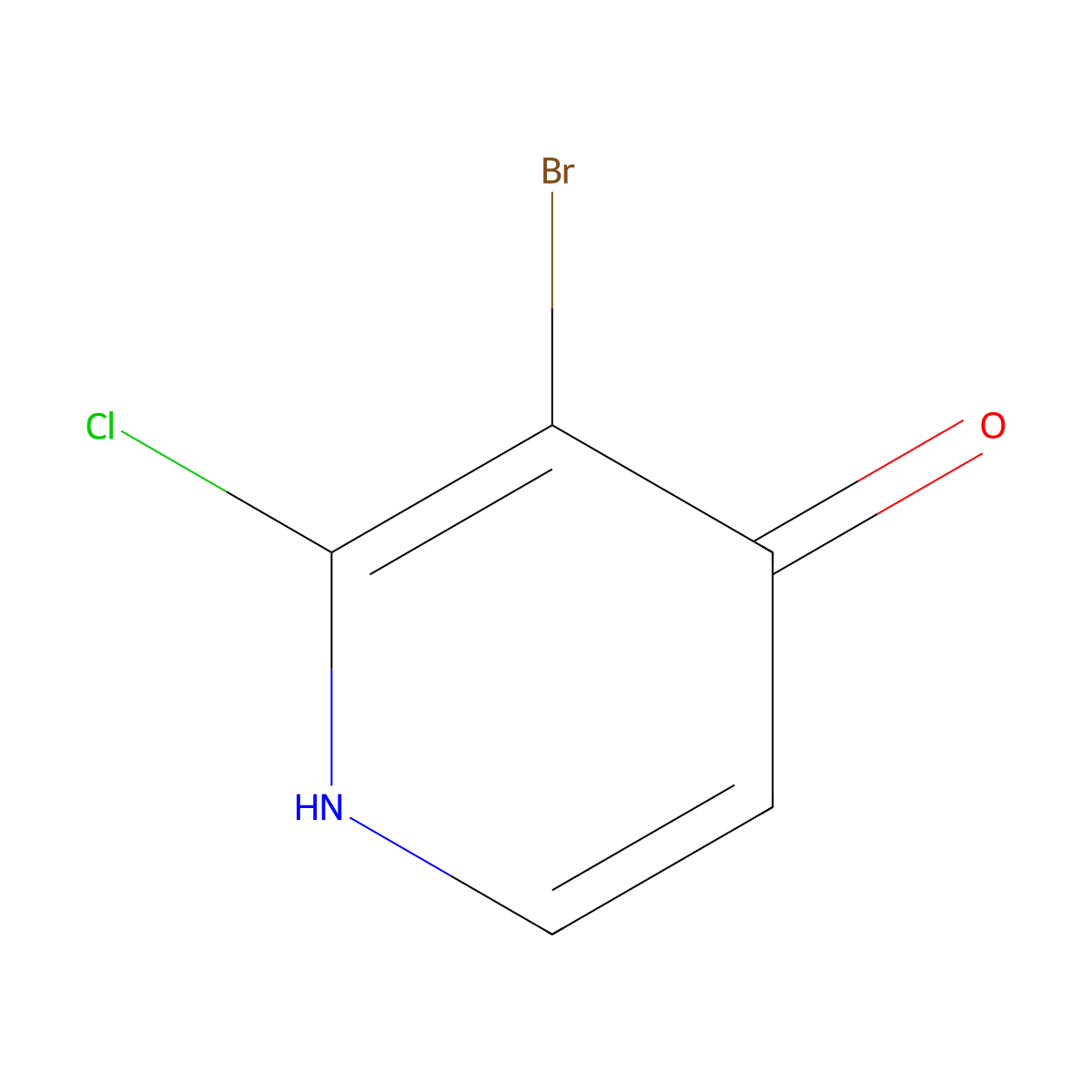 3-Bromo-2-chloropyridin-4-ol molecular structure, CAS 1211519-66-2