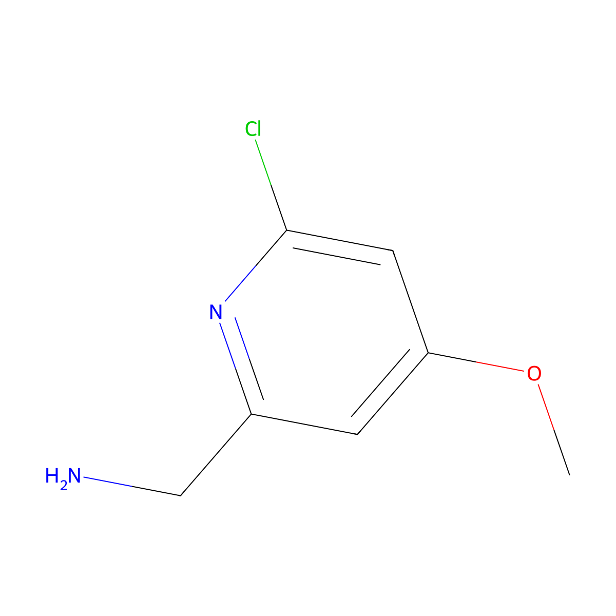 (6-Chloro-4-methoxypyridin-2-YL)methanamine molecular structure, CAS 1211519-72-0