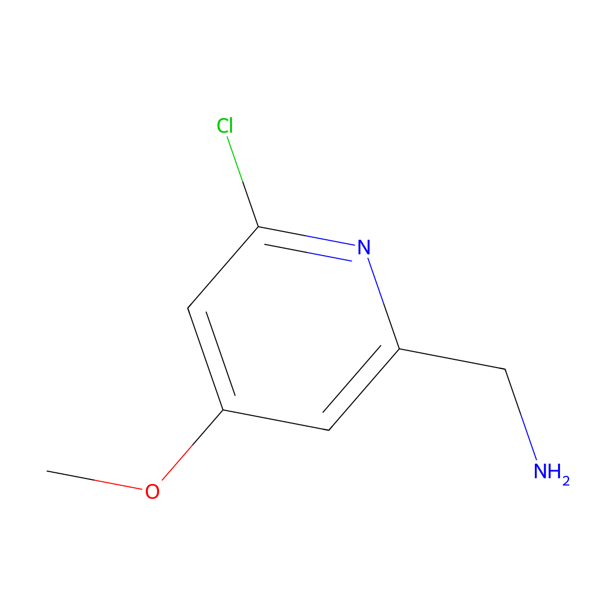 (6-Chloro-4-methoxypyridin-2-YL)methanamine molecular structure, CAS 1211519-72-0