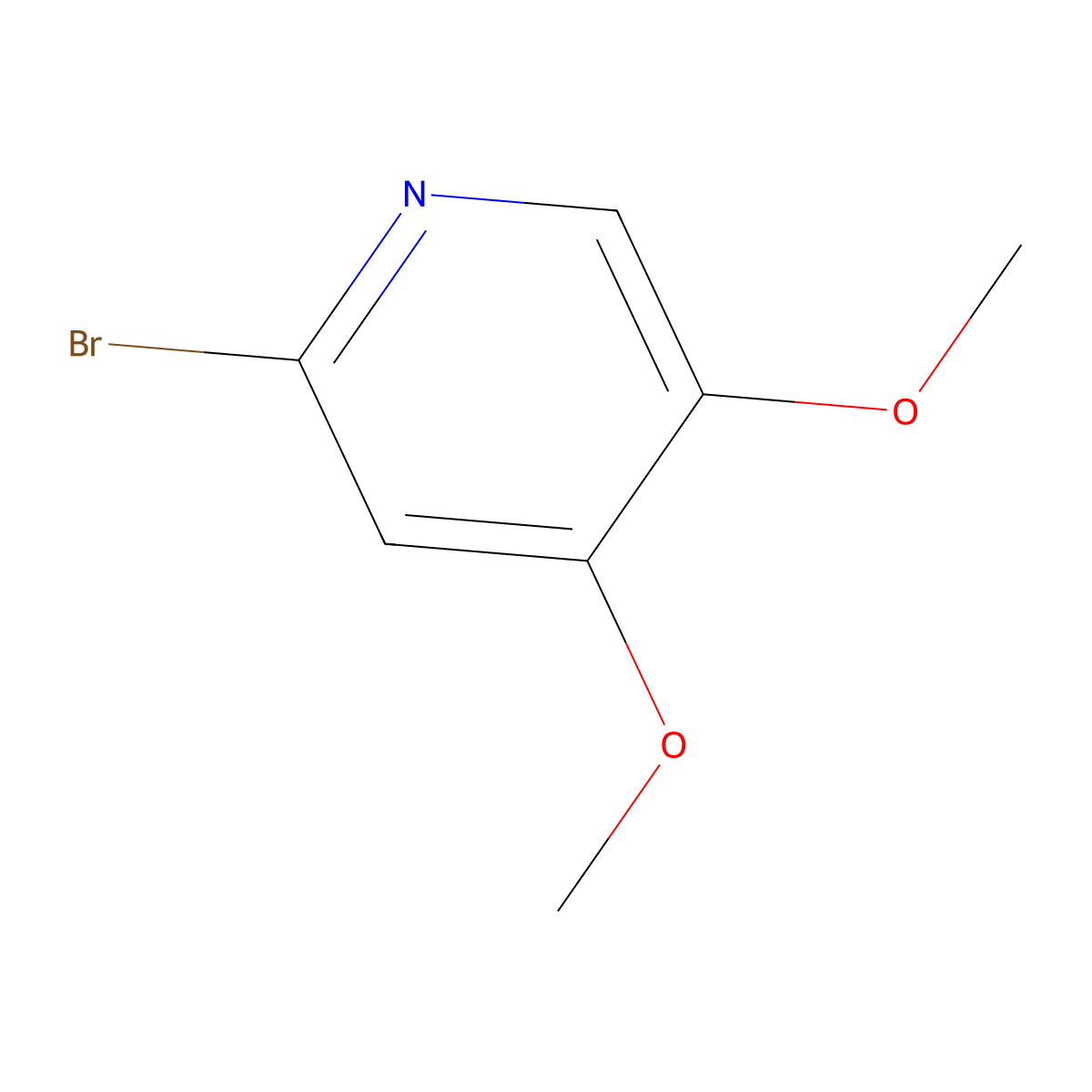 2-Bromo-4,5-dimethoxypyridine molecular structure, CAS 1211520-13-6