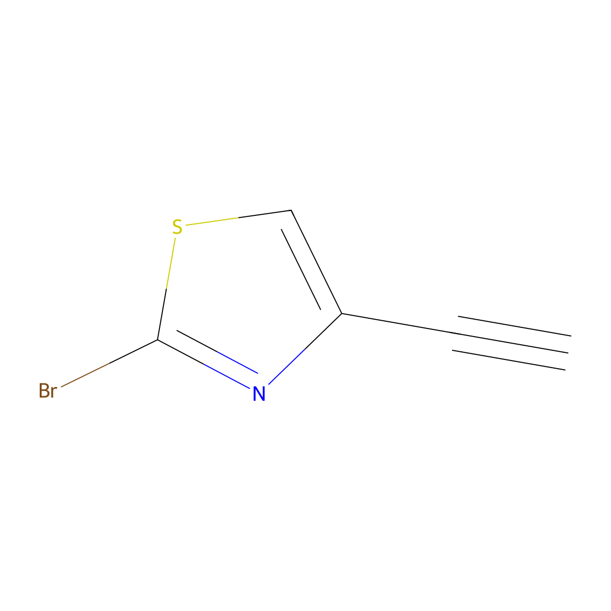 2-Bromo-4-ethynylthiazole molecular structure, CAS 1211520-19-2