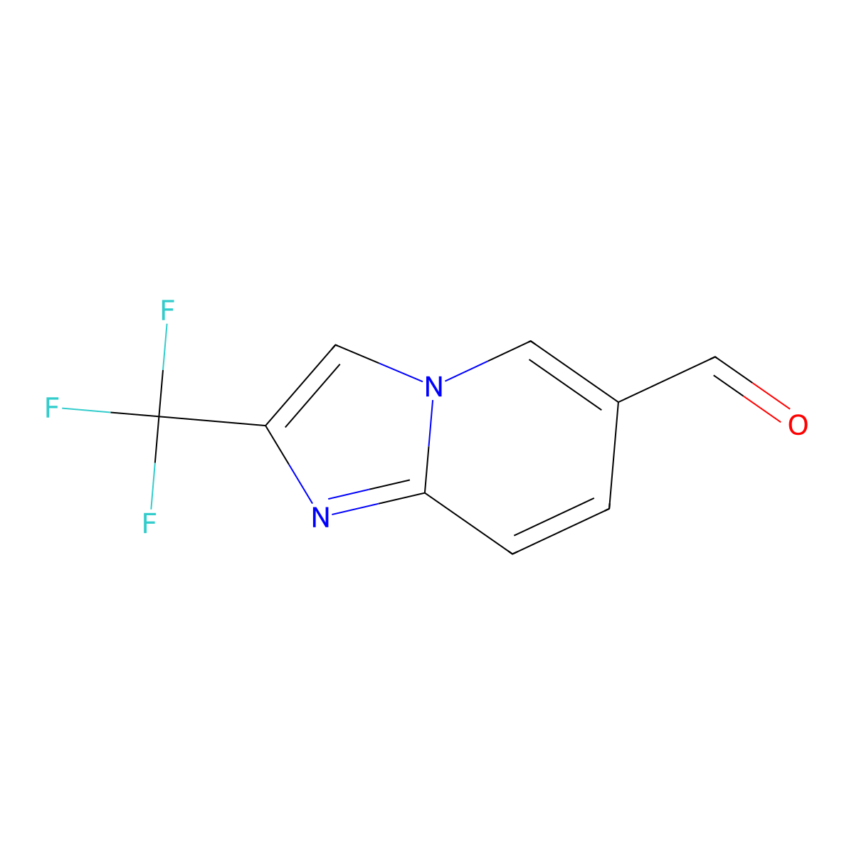 2-(Trifluoromethyl)imidazo[1,2-a]pyridine-6-carbaldehyde molecular structure, CAS 1211520-34-1