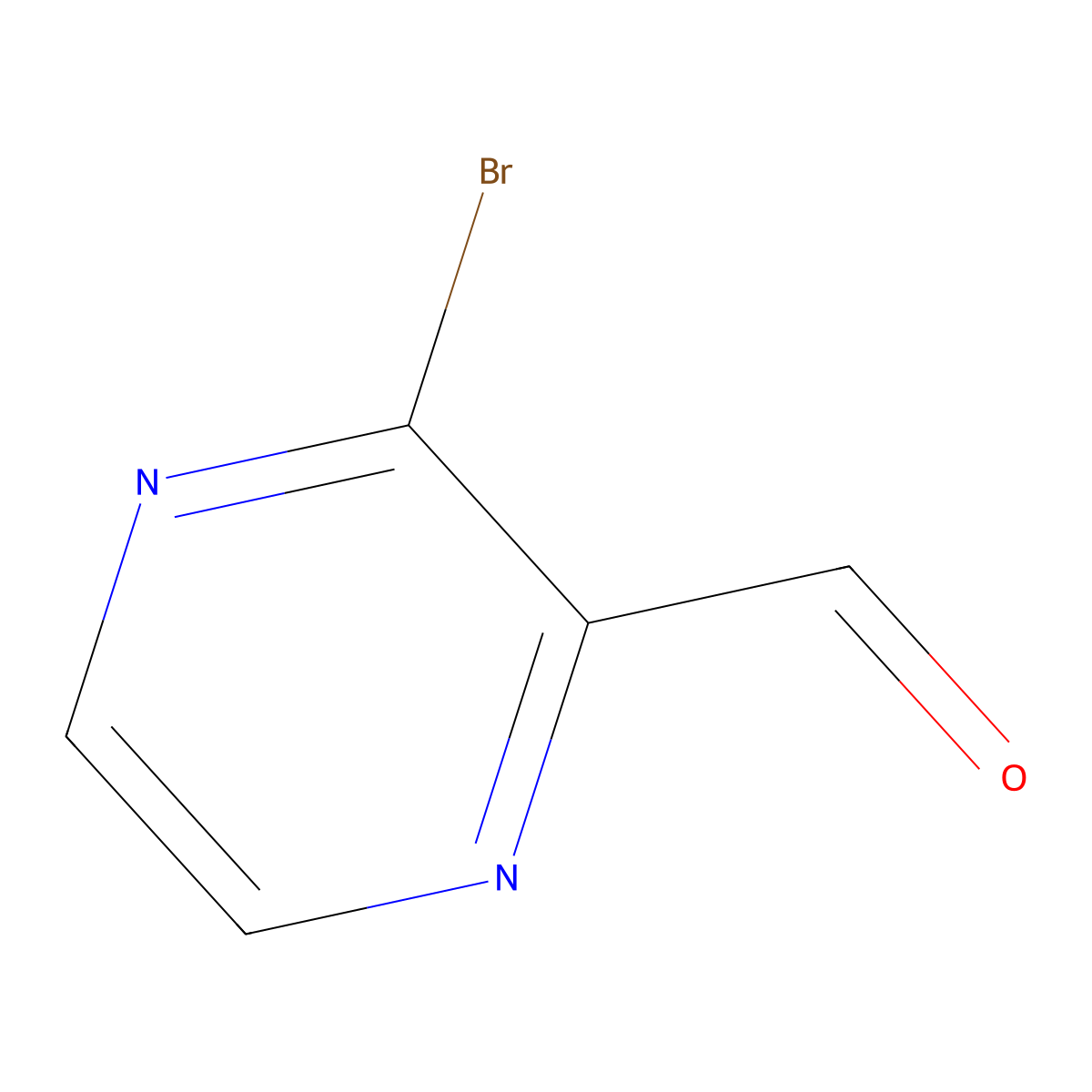 3-Bromopyrazine-2-carbaldehyde molecular structure, CAS 1211520-35-2