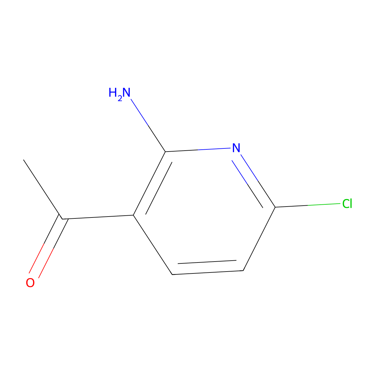 1-(2-Amino-6-chloropyridin-3-YL)ethan-1-one molecular structure, CAS 1211520-37-4