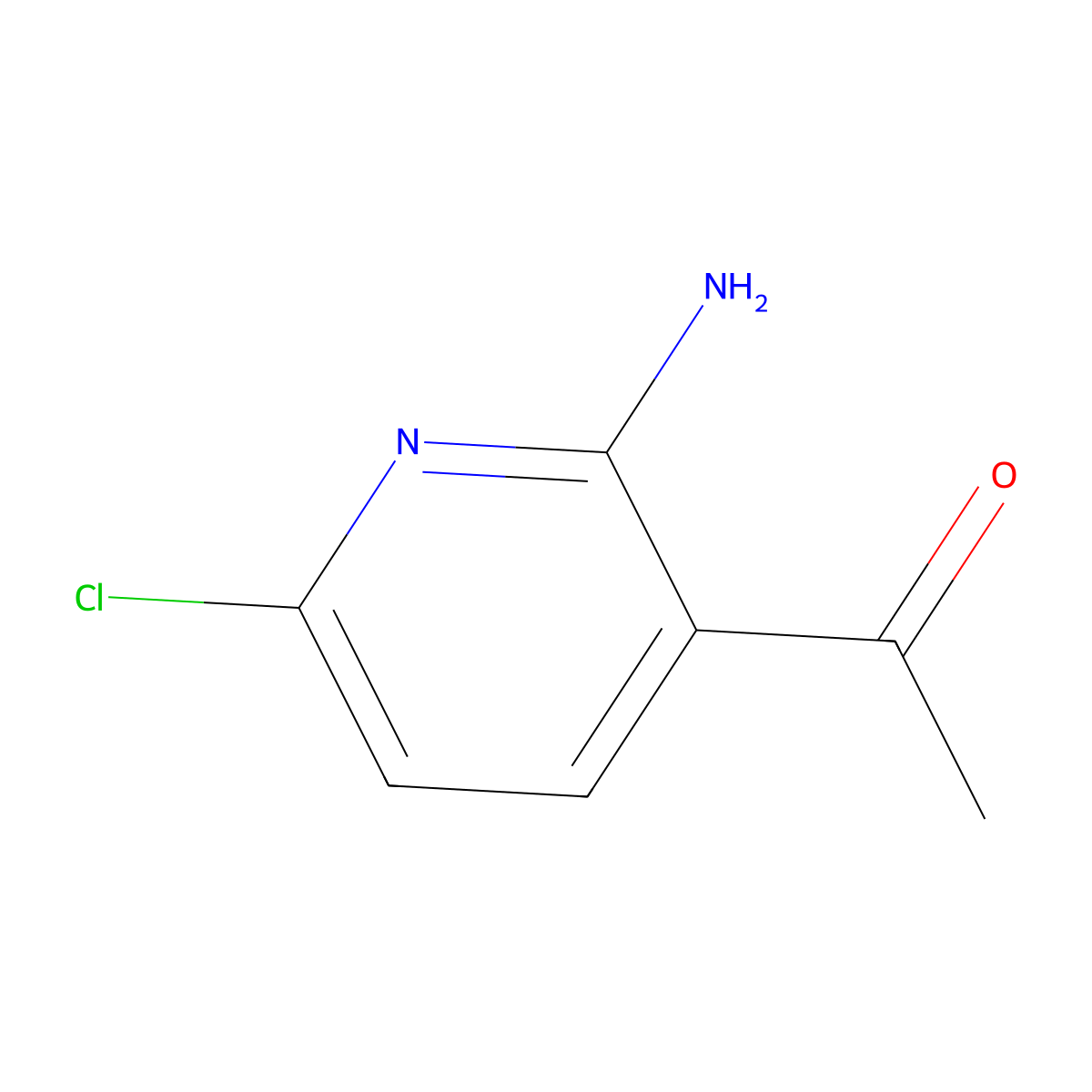 1-(2-Amino-6-chloropyridin-3-YL)ethan-1-one molecular structure, CAS 1211520-37-4