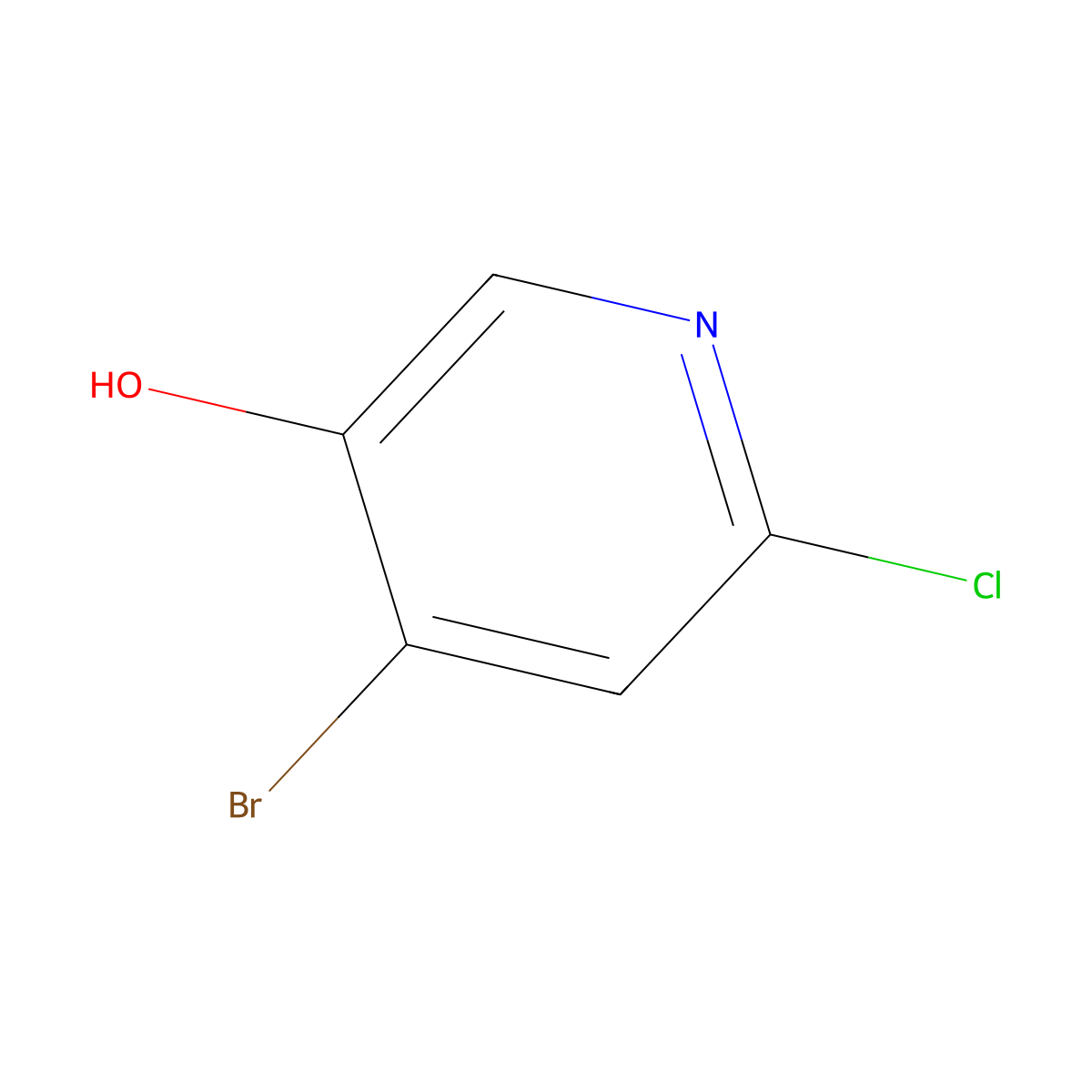 4-Bromo-6-chloropyridin-3-ol molecular structure, CAS 1211520-41-0