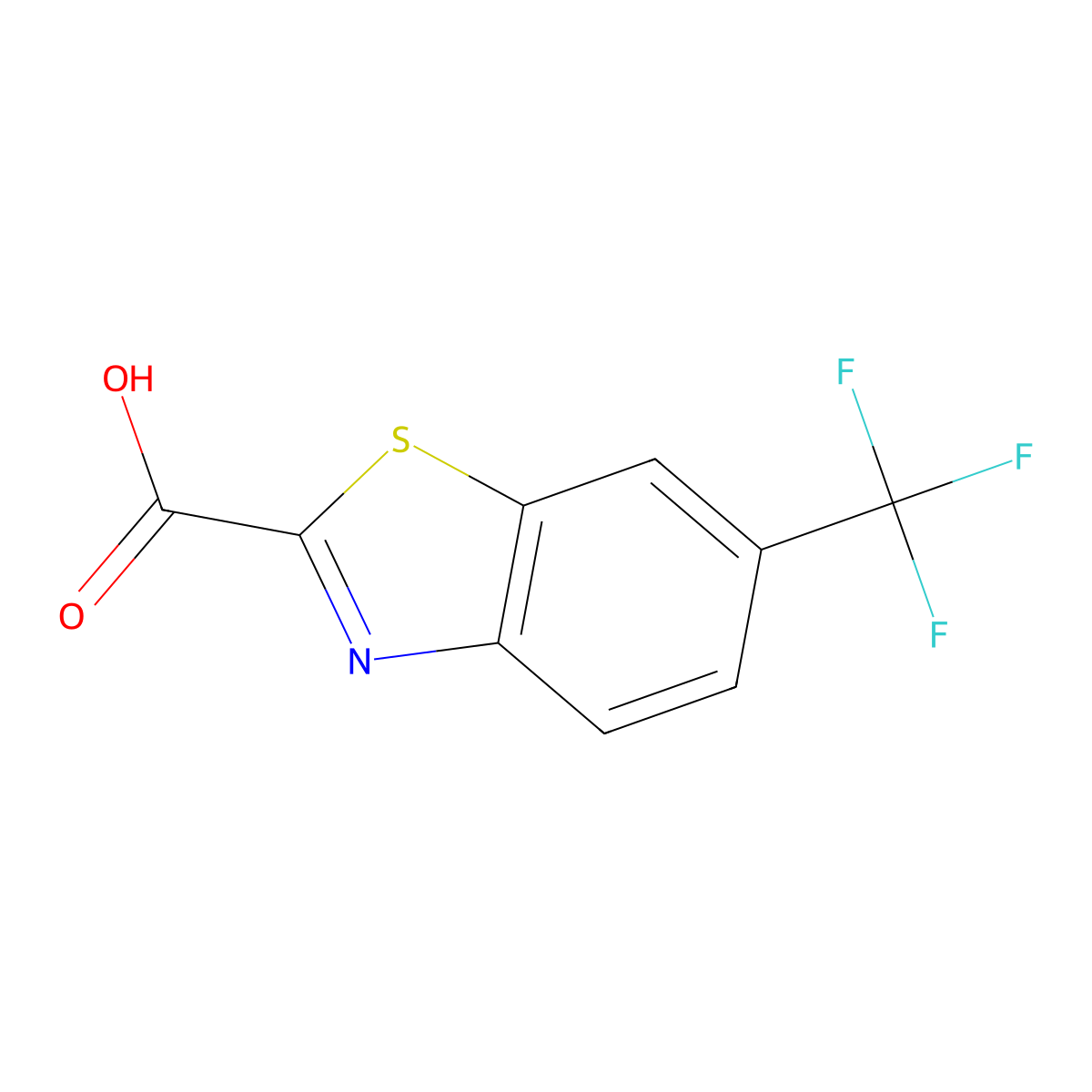 6-(Trifluoromethyl)-1,3-benzothiazole-2-carboxylic acid molecular structure, CAS 1211520-42-1