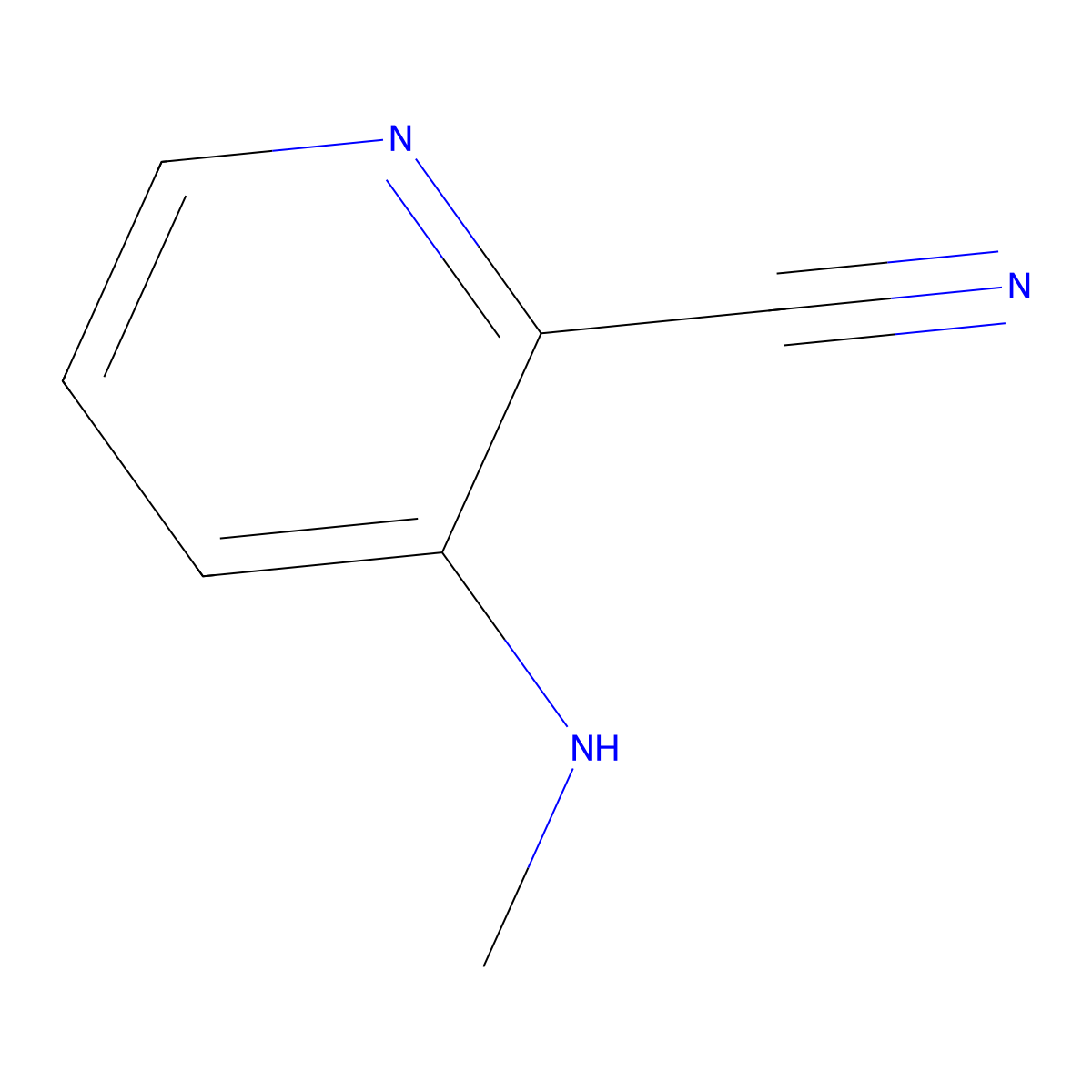 3-(Methylamino)pyridine-2-carbonitrile molecular structure, CAS 1211520-44-3