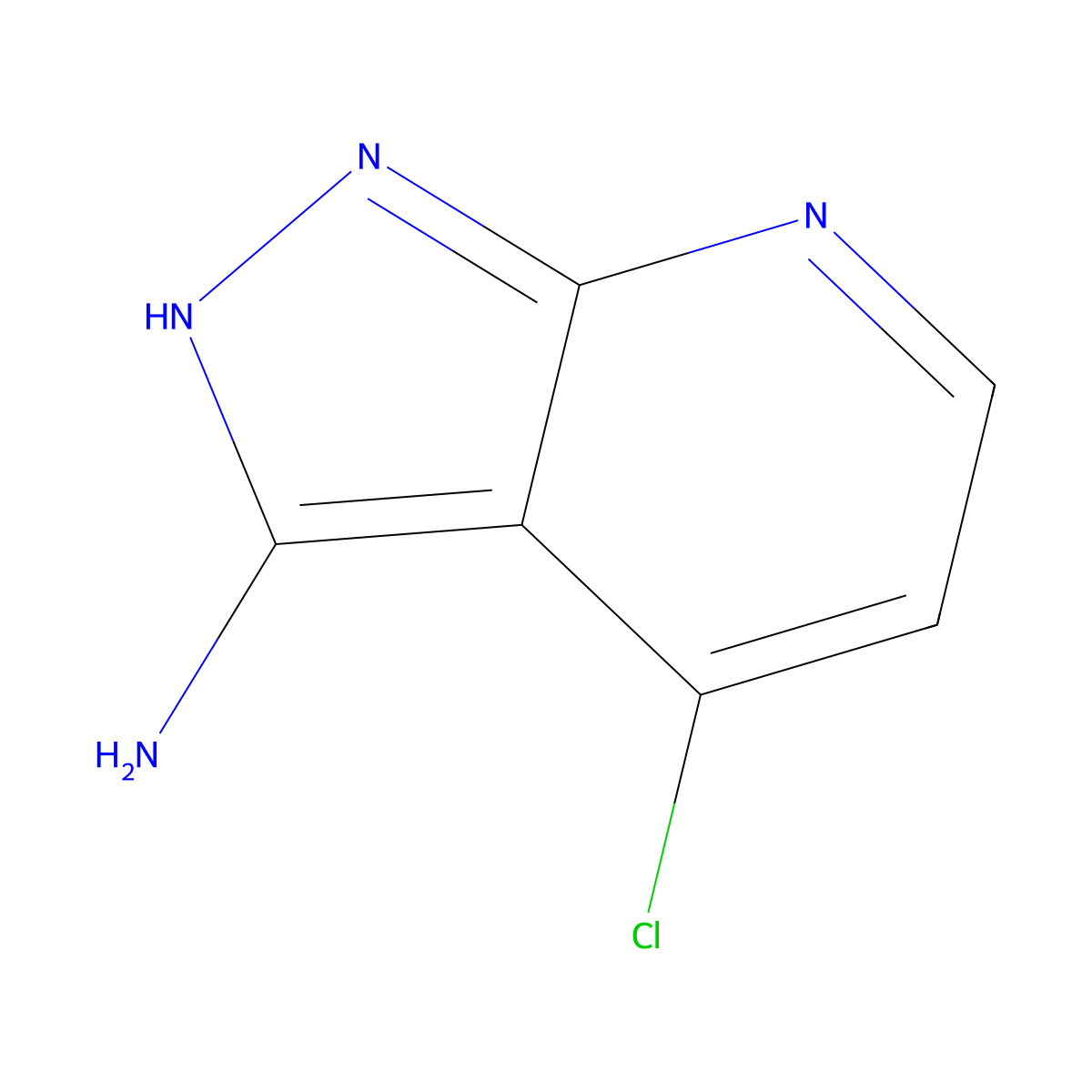 4-Chloro-1h-pyrazolo[3,4-b]pyridin-3-amine molecular structure, CAS 1211520-57-8