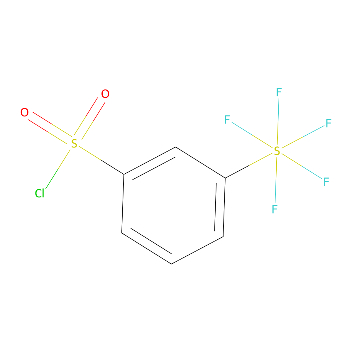 3-(Pentafluoro-lambda6-sulfanyl)benzene-1-sulfonyl chloride molecular structure, CAS 1211520-62-5